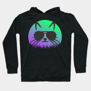 Cool Cat In Shades Hoodie